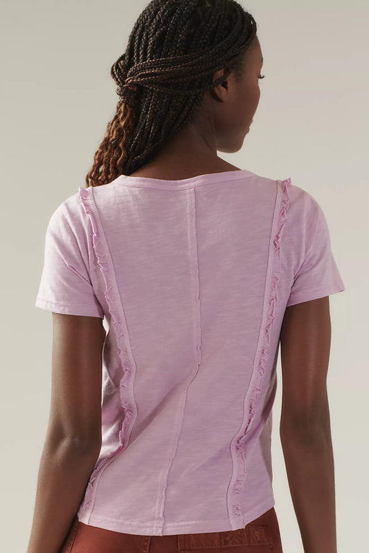 Pilcro Smocked-Front Tee