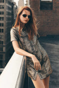 Load image into Gallery viewer, By Anthropologie Short-Sleeve Metallic Brocade Mini Dress
