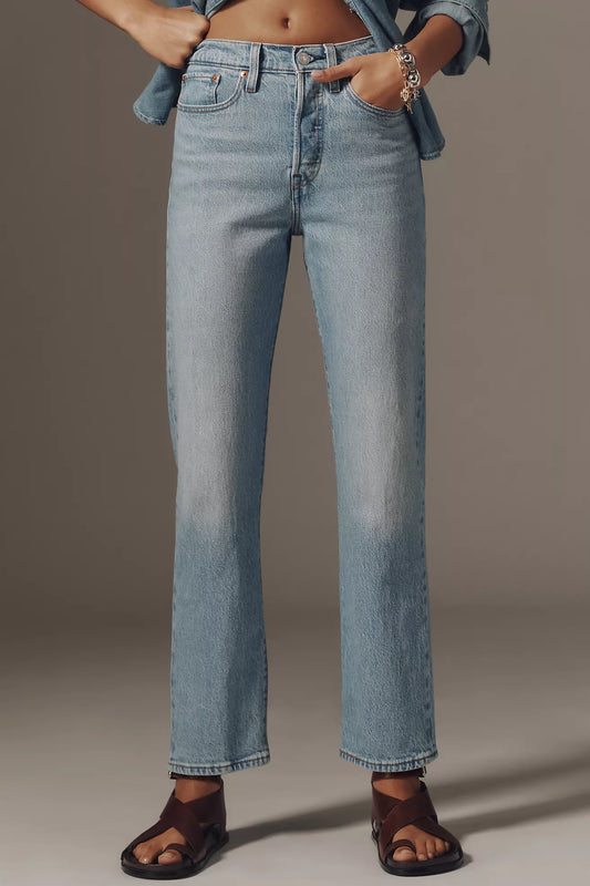 Levi's Wedgie High-Rise Straight-Leg Jeans