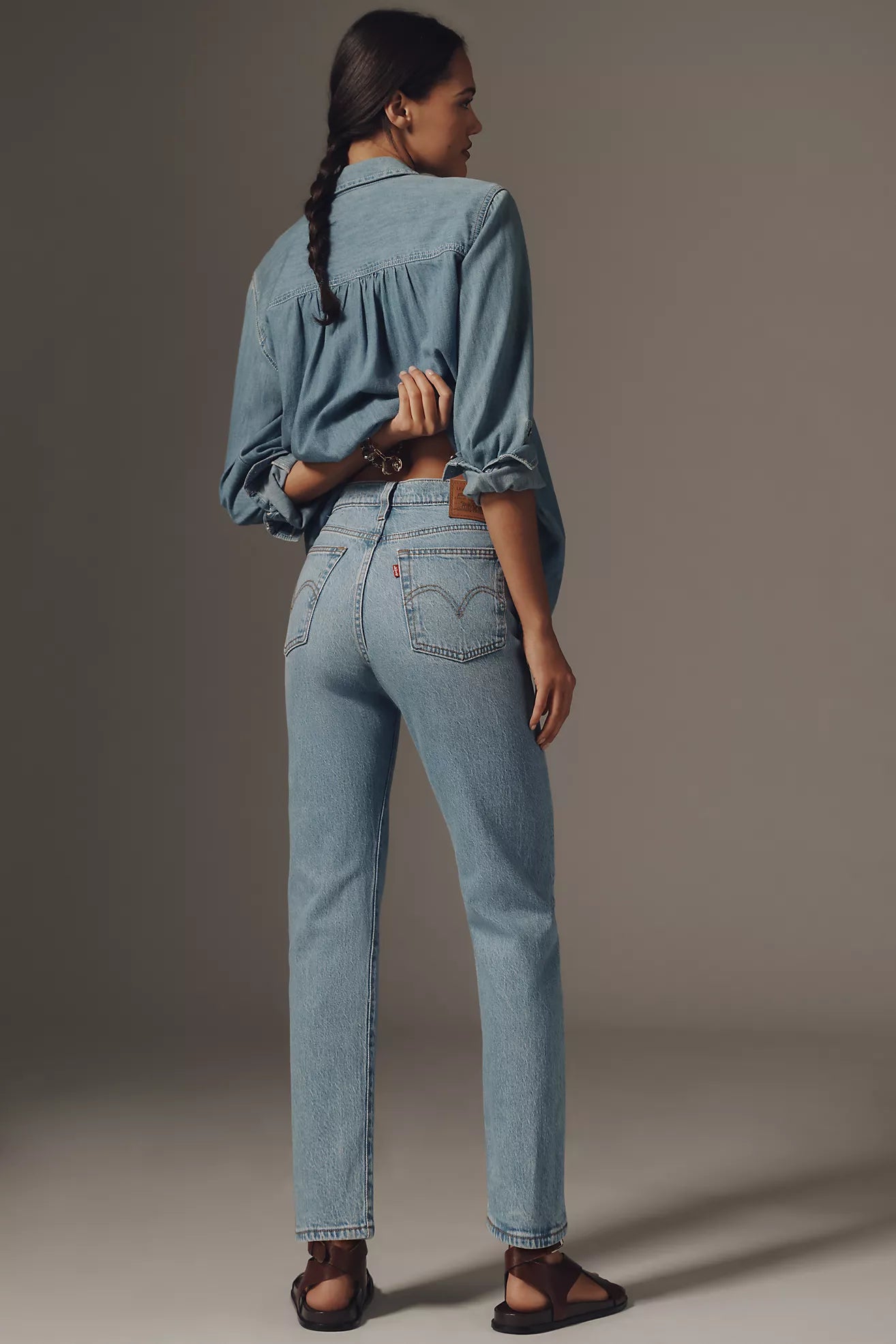 Levi's Wedgie High-Rise Straight-Leg Jeans