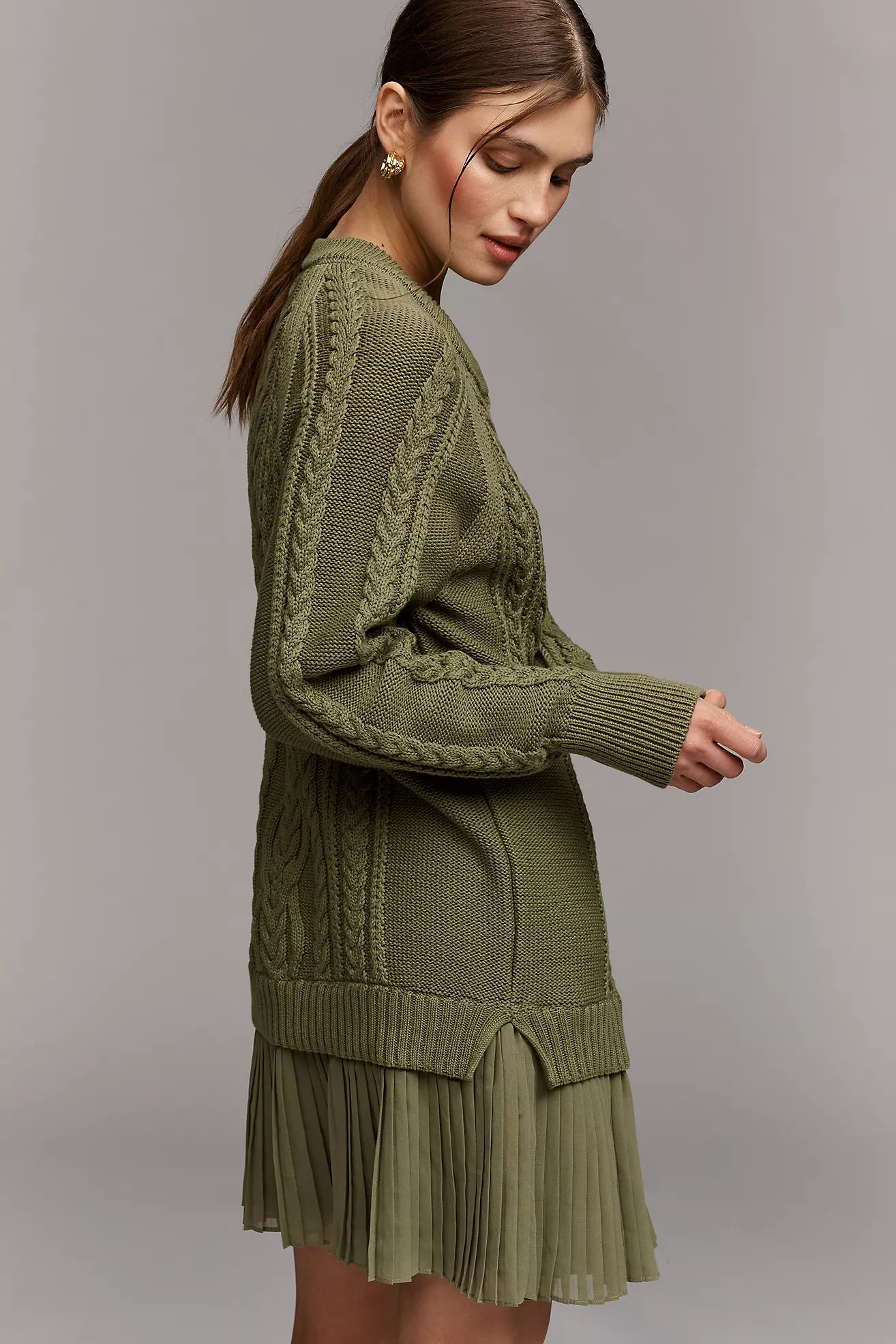 The Delphine Sweater Twofer Mini Dress