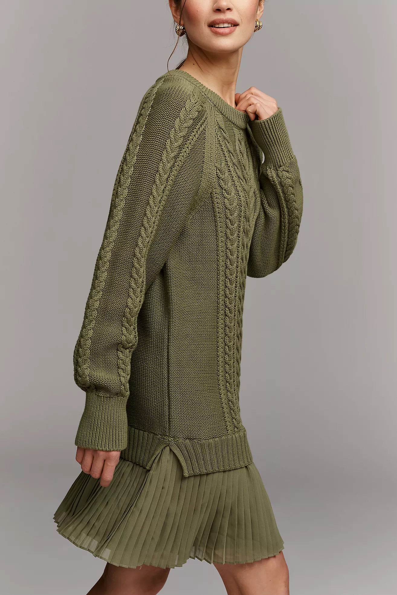 The Delphine Sweater Twofer Mini Dress