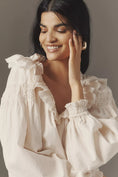 Load image into Gallery viewer, By Anthropologie Ruffled V-Neck Blouse
