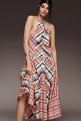 Load image into Gallery viewer, Pilcro Patchwork Halter Midi Dress
