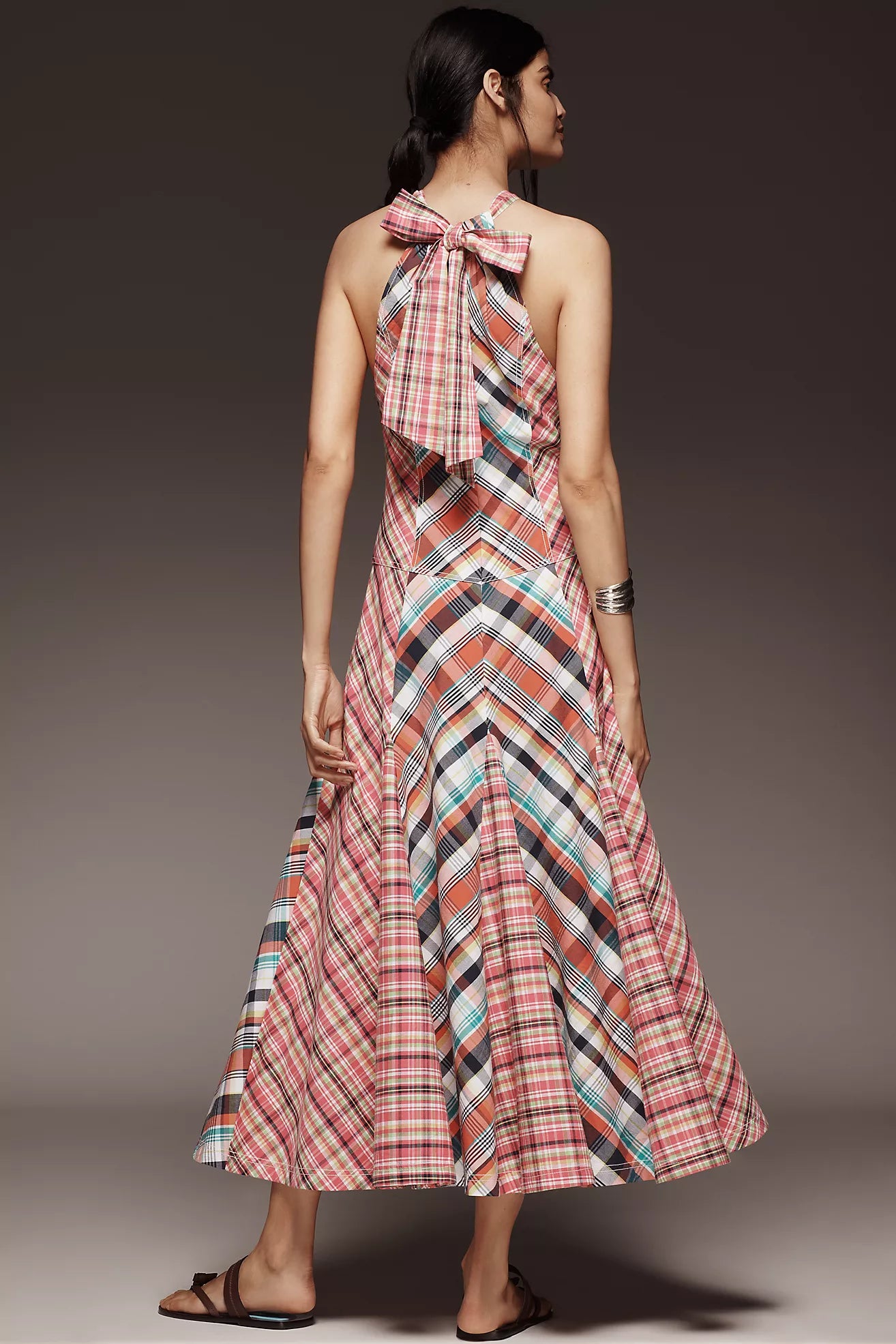 Pilcro Patchwork Halter Midi Dress