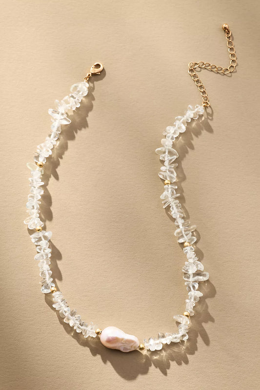 Rock Crystal Pearl Necklace