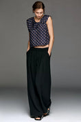 Load image into Gallery viewer, Maeve Short-Sleeve Draped Asymmetric Top
