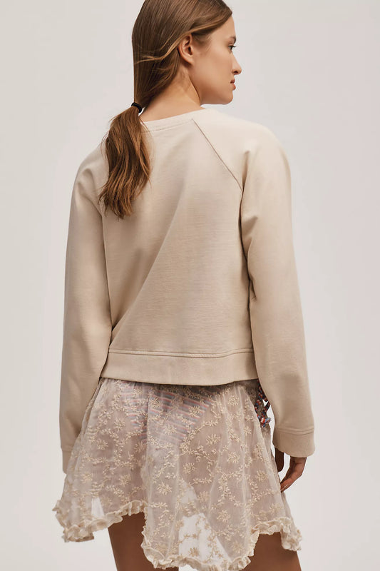 By Anthropologie Embroidered Sweatshirt