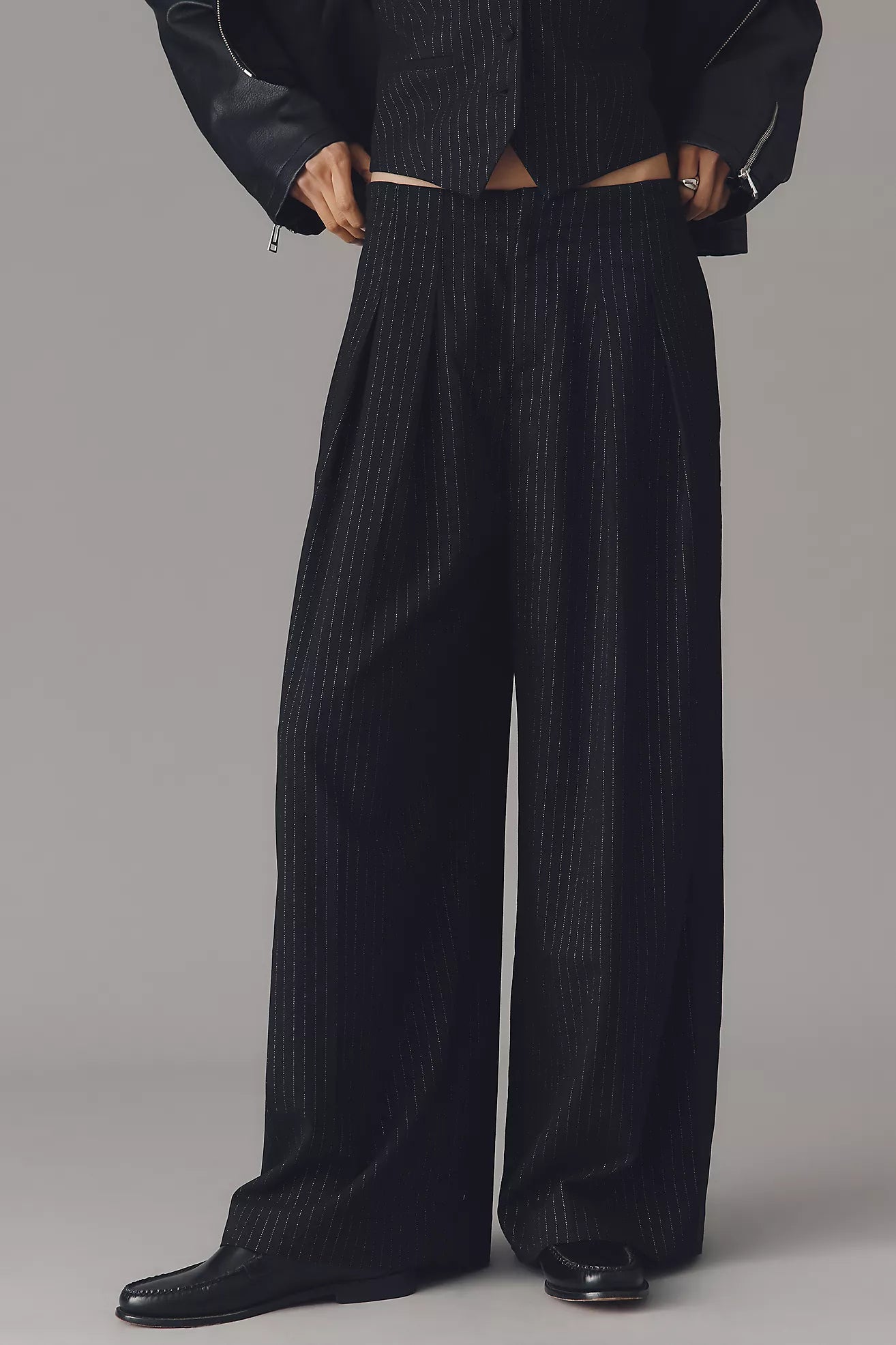 By Anthropologie Striped Tuxedo Pants