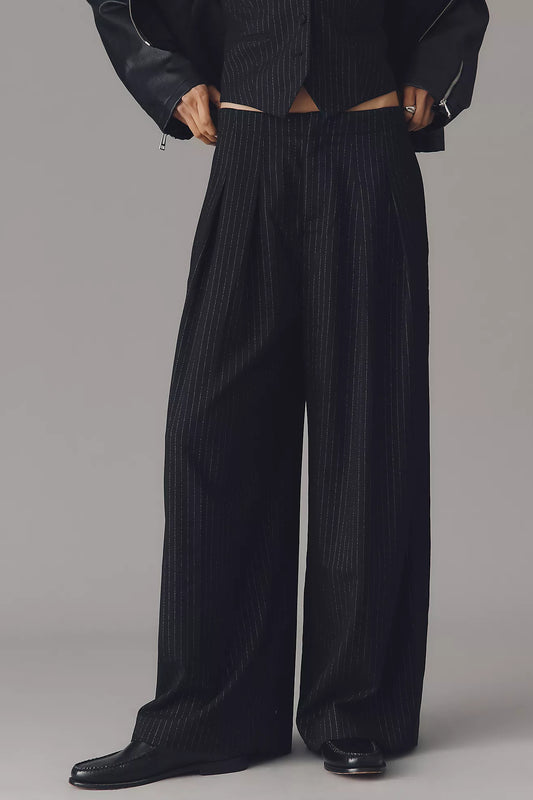 By Anthropologie Striped Tuxedo Pants