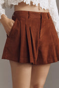 Load image into Gallery viewer, Pilcro Corduroy Pleated Skirty Shorts

