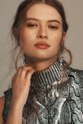 Load image into Gallery viewer, Pilcro Cabled Foil Muscle Tank Sweater
