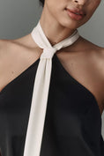 Load image into Gallery viewer, Flat White Tie Halter Mini Dress
