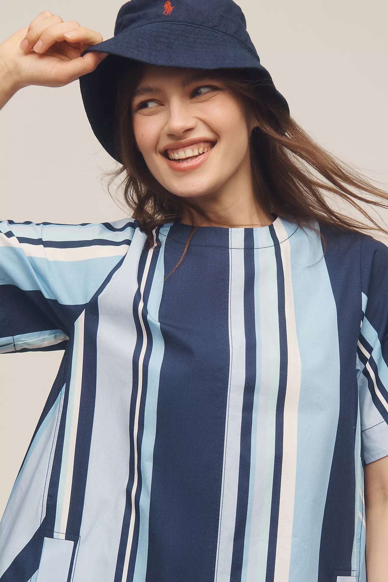 The Emmy Short-Sleeve Swing Mini Dress by Maeve