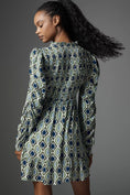 Load image into Gallery viewer, By Anthropologie Long-Sleeve V-Neck Ruffle Mini Dress
