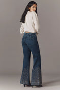 Load image into Gallery viewer, Pilcro Retro Studded Low-Rise Flare Jeans
