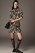 Load image into Gallery viewer, The Annalise Maeve Mock Neck Mini Shift Dress
