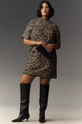 Load image into Gallery viewer, The Annalise Maeve Mock Neck Mini Shift Dress
