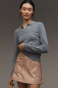 Load image into Gallery viewer, By Anthropologie Studded-Collar Polo Sweater
