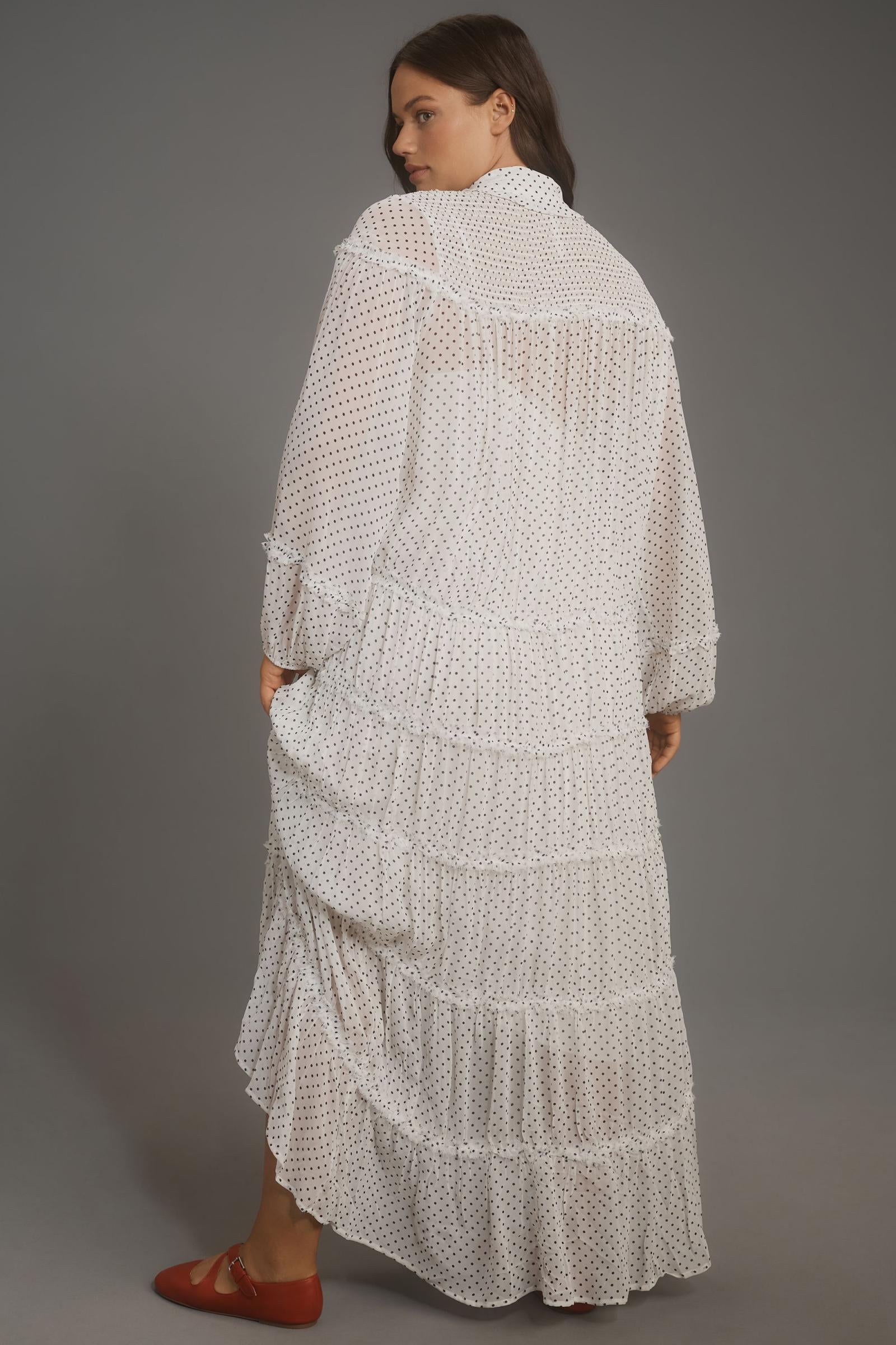 By Anthropologie Long-Sleeve Smocked Tiered Maxi Dress – katie + hubbell By Anthropologie Long-Sleeve Smocked Tiered Maxi Dress – katie + hubbell