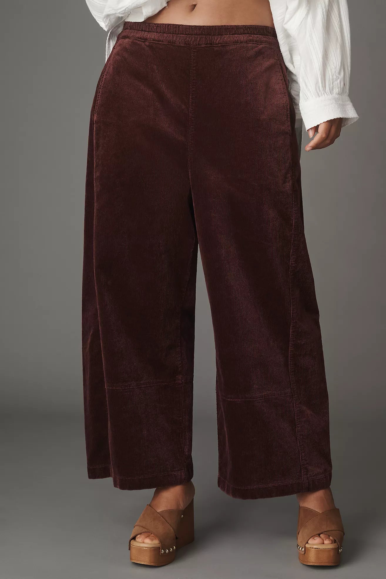 The Izzie Relaxed Pull-On Barrel Pants by Pilcro: Corduroy Edition