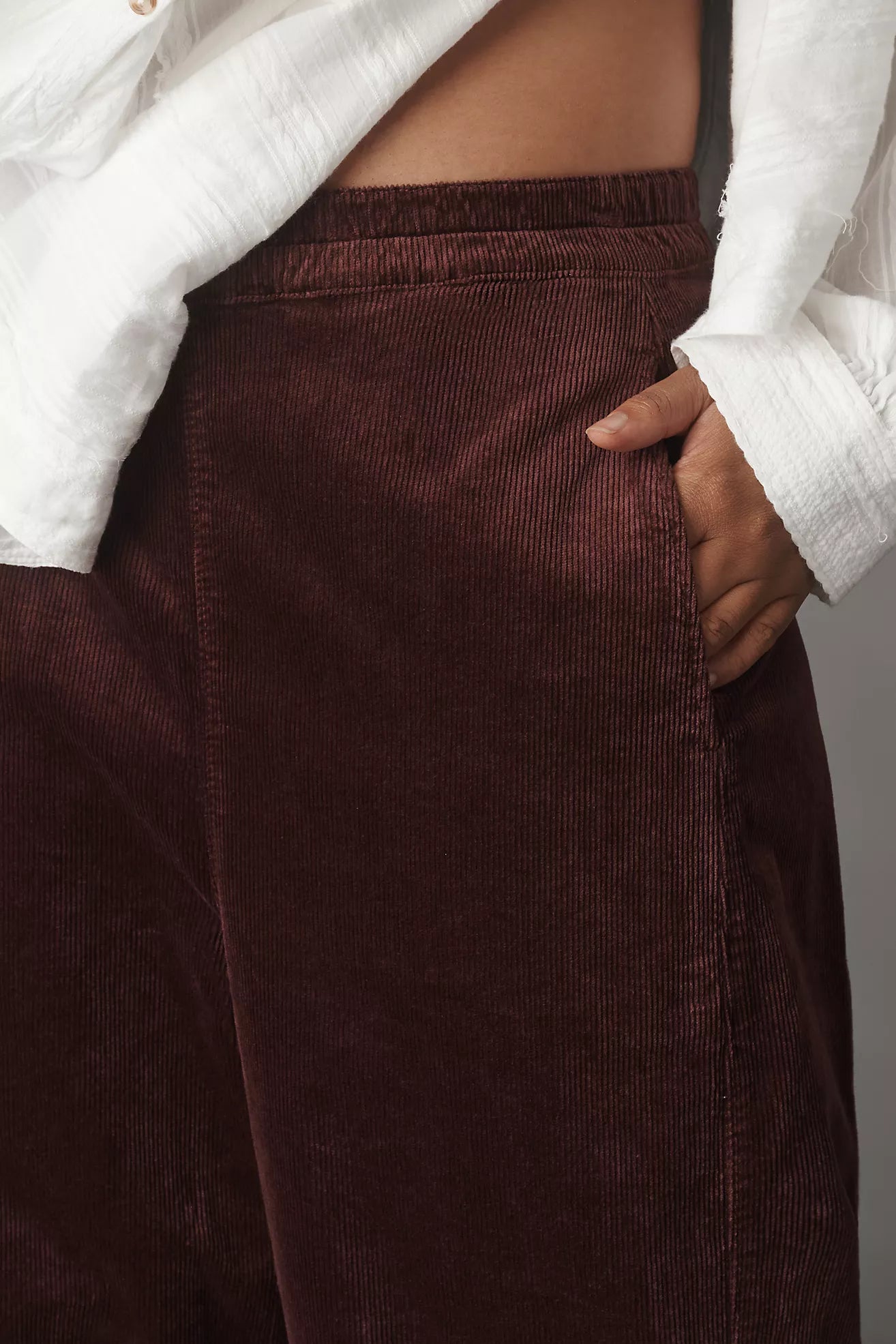 The Izzie Relaxed Pull-On Barrel Pants by Pilcro: Corduroy Edition