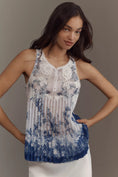 Load image into Gallery viewer, Ranna Gill Sleeveless Pleated Lace Blouse
