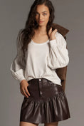Load image into Gallery viewer, Pilcro Banded Puff-Sleeve Cotton Top
