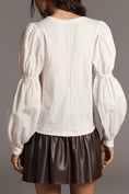 Load image into Gallery viewer, Pilcro Banded Puff-Sleeve Cotton Top
