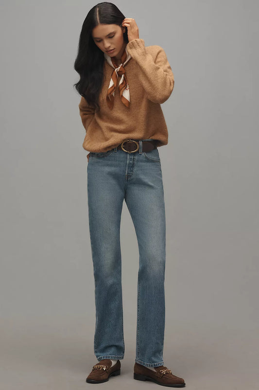 Levi's 501 Curve High-Rise Straight-Leg Jeans