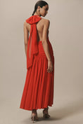Load image into Gallery viewer, Bardot Mave Halter-Neck Ruched Maxi Dress
