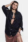 Load image into Gallery viewer, The Tillie Relaxed Denim Shacket by Pilcro
