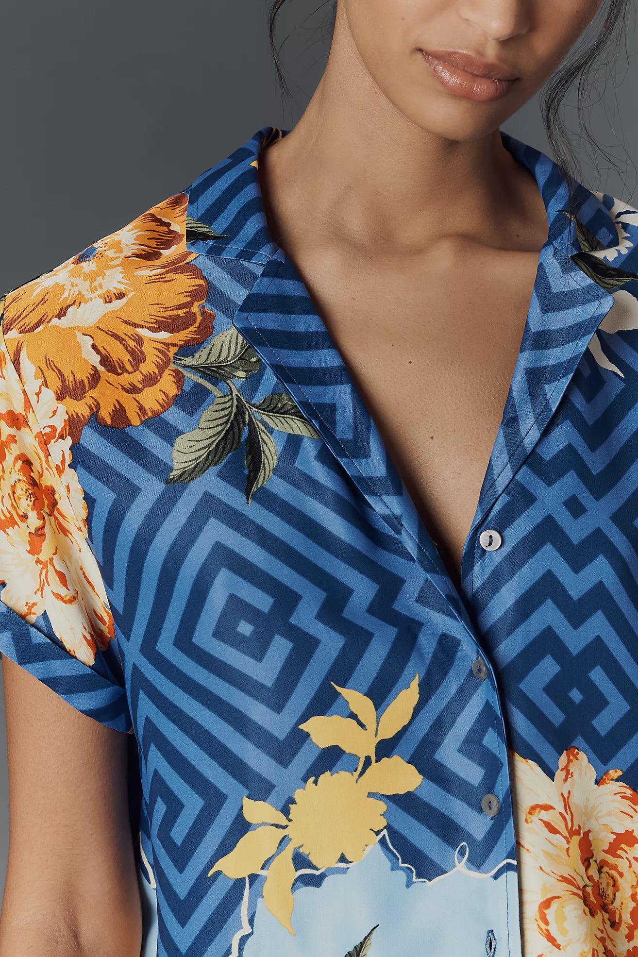 The Brenna Short-Sleeve Buttondown Shirt