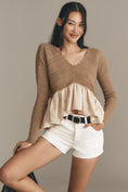 Load image into Gallery viewer, By Anthropologie Twofer Sweater Peplum Blouse
