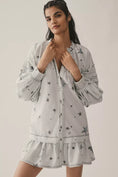 Load image into Gallery viewer, Pilcro Long-Sleeve V-Neck Button-Front Mini Shirt Dress
