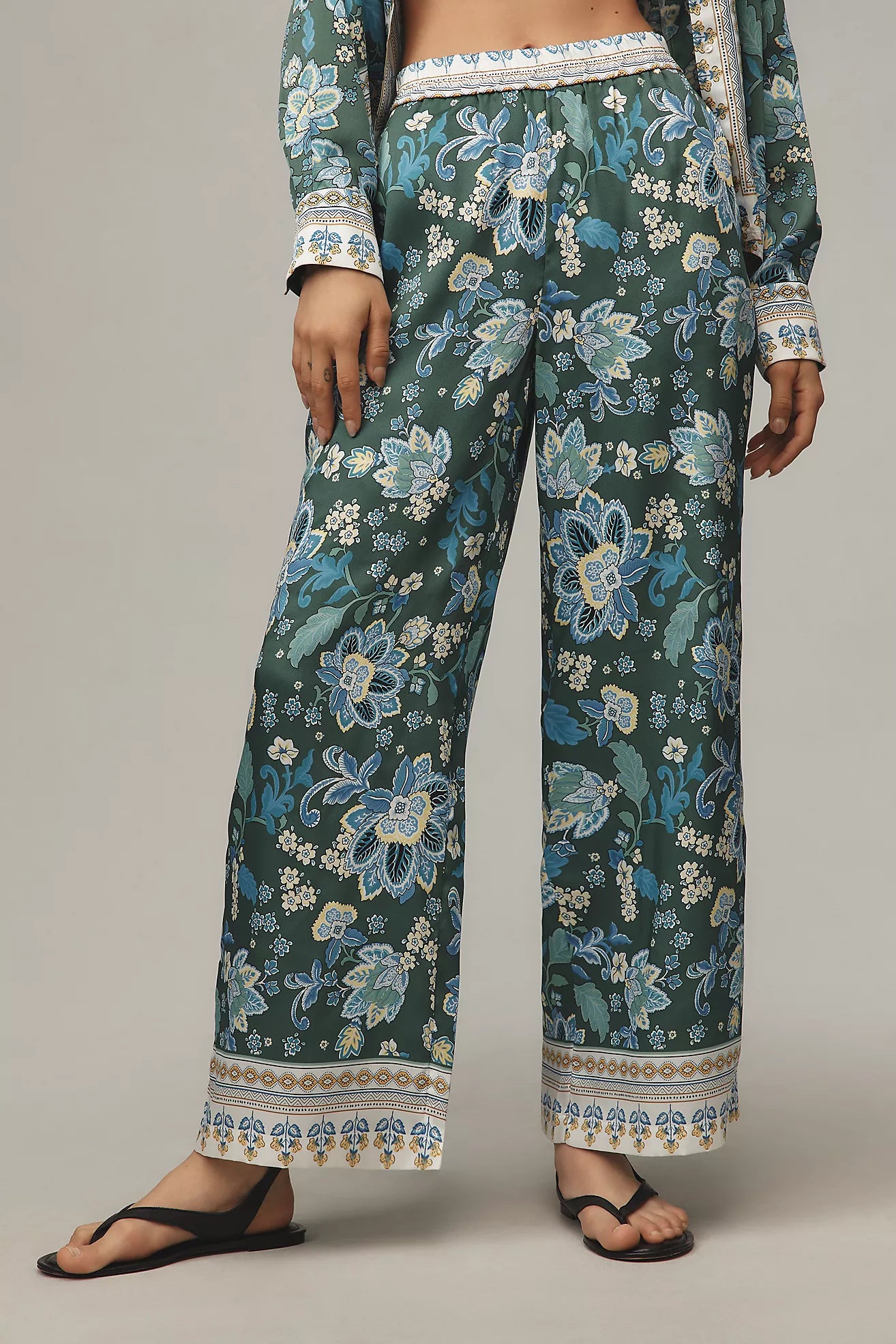 Maeve Printed Pull-On Pants