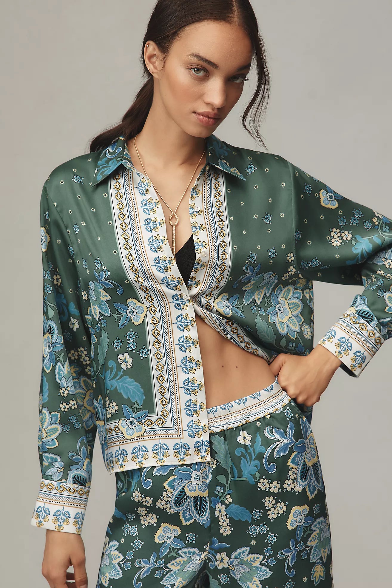 Maeve Printed Pull-On Pants