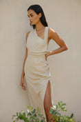 Load image into Gallery viewer, By Anthropologie Asymmetrical Linen Maxi Dress
