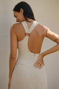 Load image into Gallery viewer, By Anthropologie Asymmetrical Linen Maxi Dress
