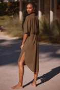 Load image into Gallery viewer, The Lucia Sheer Midi Dress by Anthropologie: Linen Edition
