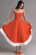 Load image into Gallery viewer, Maeve Colorblock A-Line Midi Dress
