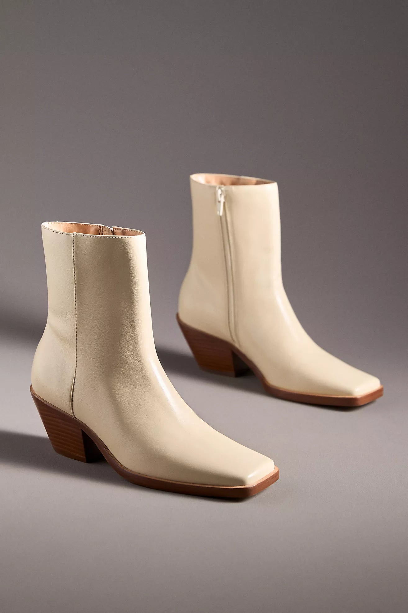 Square-Toe Ankle Boots