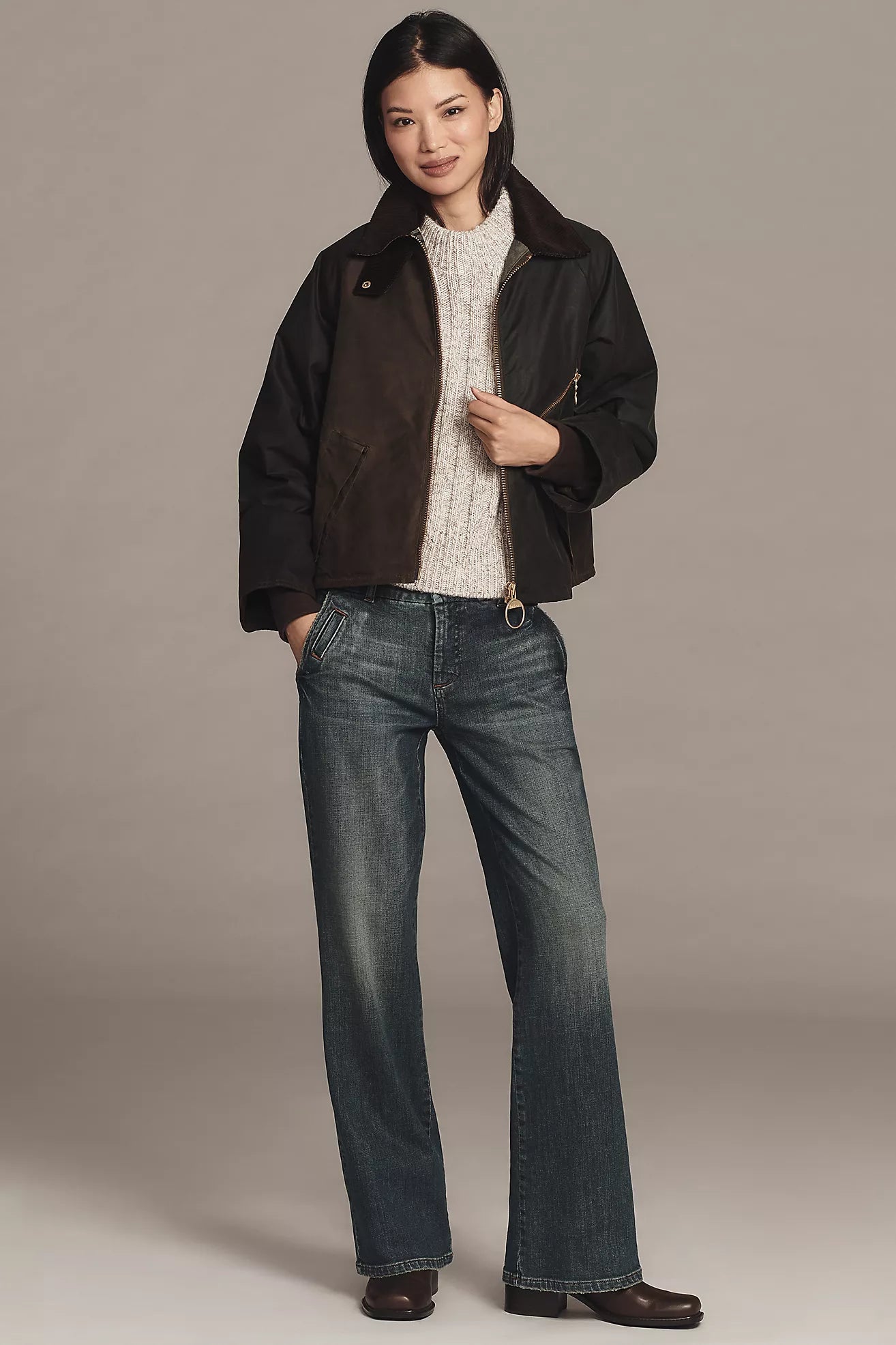 Pilcro Le Brun Low-Rise Bootcut Jeans