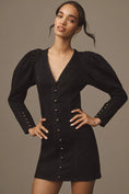 Load image into Gallery viewer, Pilcro Puff-Sleeve Denim Mini Dress
