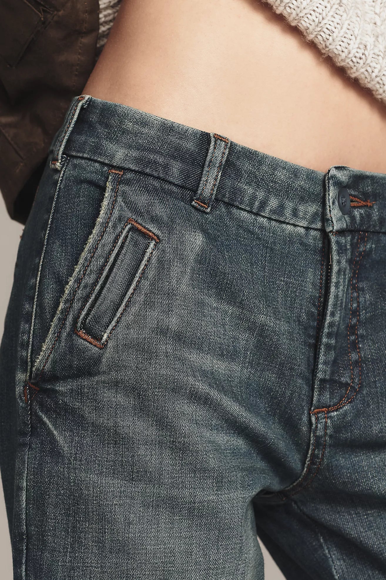 Pilcro Le Brun Low-Rise Bootcut Jeans