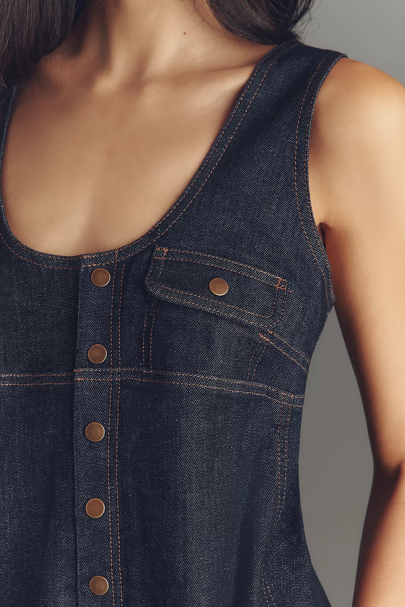 pilcro denim mini dress Pilcro Denim Snap-Front Mini Dress – katie + hubbell
