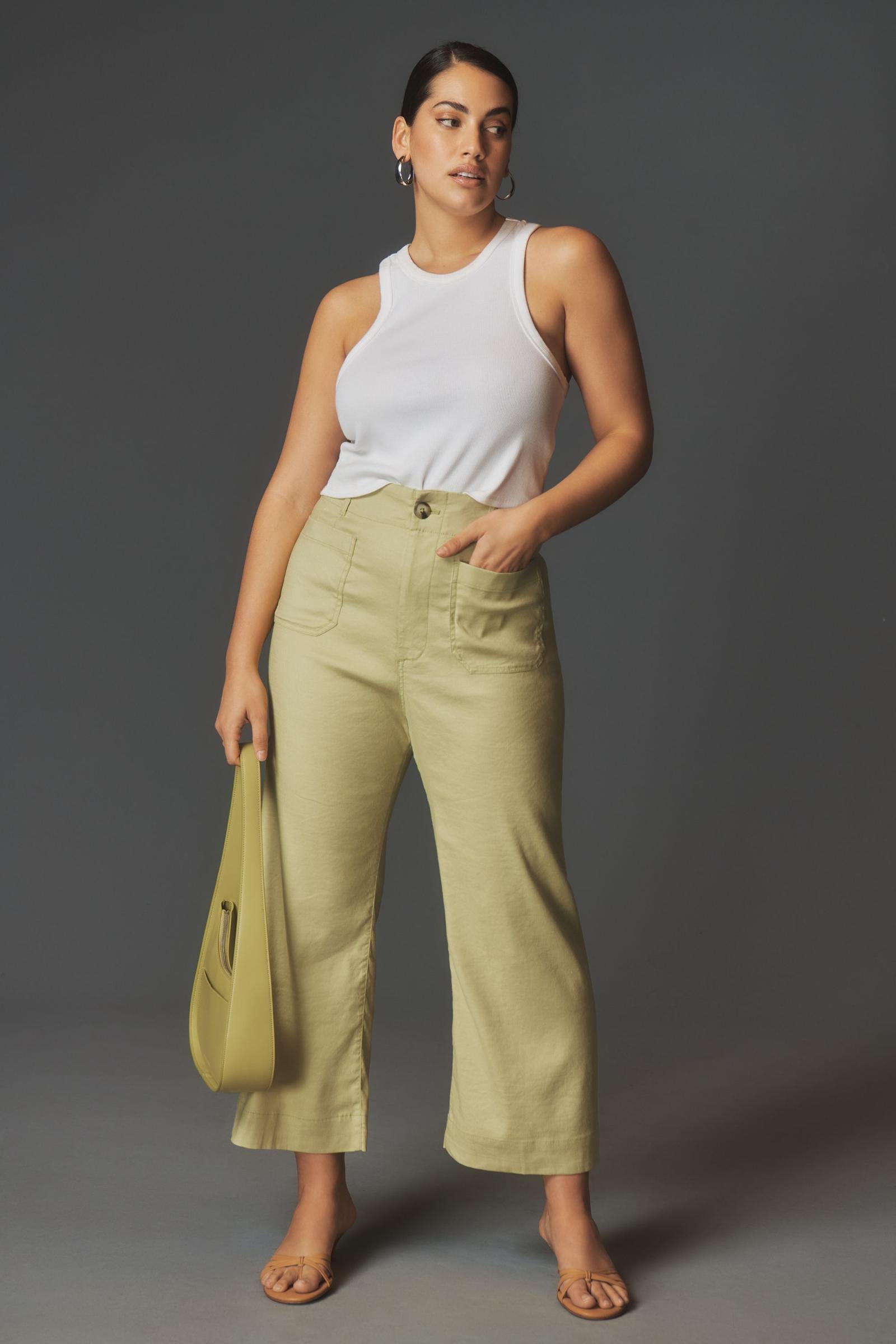 The Colette Cropped Wide-Leg Pants by Maeve: Linen Edition – katie