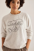 Load image into Gallery viewer, By Anthropologie Crew-Neck Graphic Sweatshirt-Cowboy
