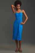 Load image into Gallery viewer, By Anthropologie Linen Sweetheart Slim Midi Dress
