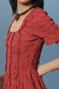 Load image into Gallery viewer, Damson Madder Raphaela Shirred Midi Dress
